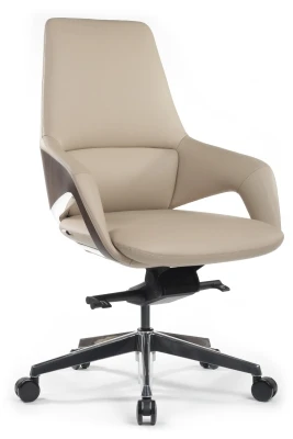 Кресло для персонала Riva Design Аура-М / Aura-M FK005-B светло-бежевая кожа