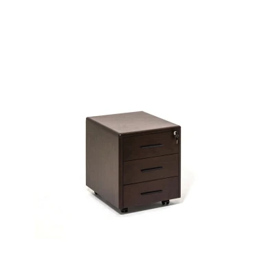 Тумба мобильная ЛЕГНО/LEGNO, цвет Орех, ящиков: 3 ящика шт., размер: 47x55x57