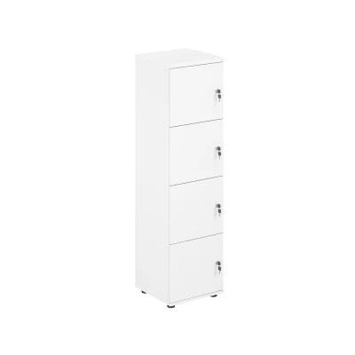 Локер 4 ячейки 400х400х1483 / SG.817.WH.WH /  корпус: белый; фасады: белый