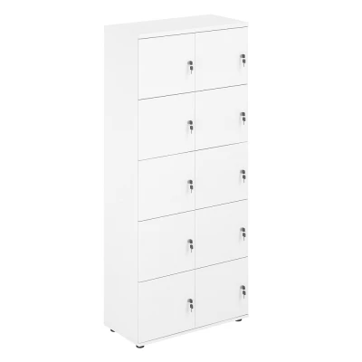 Локер 10 ячеек 800х400х1866 / SG.820.WH.WH /  корпус: белый; фасады: белый