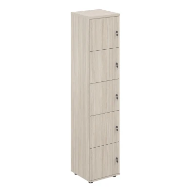Локер 5 ячеек 400х400х1866 / SG.818.OL.OL /  корпус: дуб светлый; фасады: дуб светлый