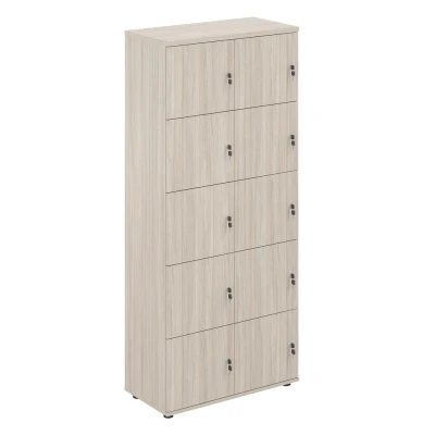Локер 10 ячеек 800х400х1866 / SG.820.OL.OL /  корпус: дуб светлый; фасады: дуб светлый