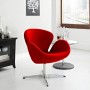 Дизайнерское кресло SWAN CHAIR красный кашемир - 4
