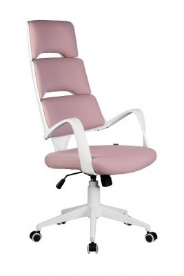 Кресло для руководителя Riva Chair RCH SAKURA+Белый пластик/Розовая ткань