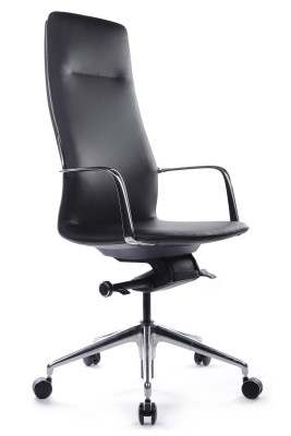 Кресло для руководителя Riva Design Chair Plaza FK004-A13 черная кожа