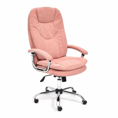 Кресло для руководителя TetChair Softy Lux розовый флок